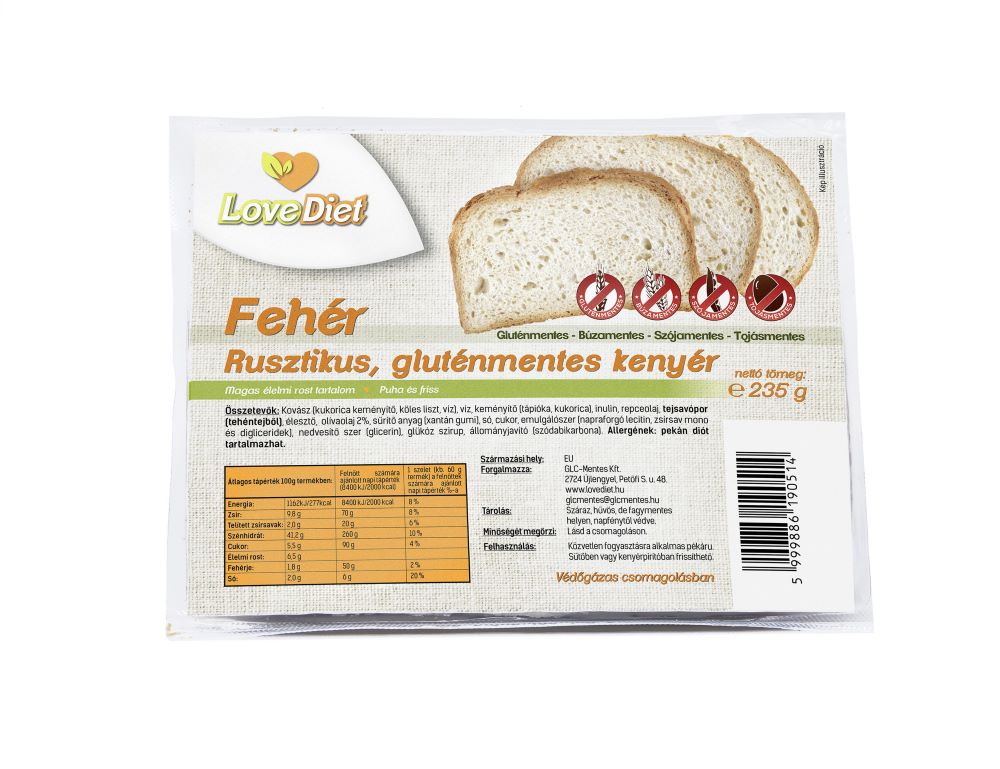 Love Diet Rusztikus fehér kenyér 235g
