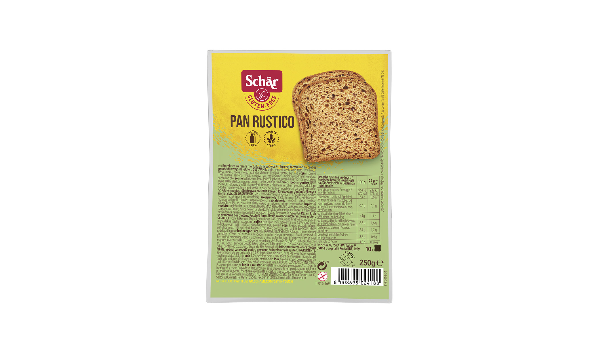 Schar Pan Rustico 250g