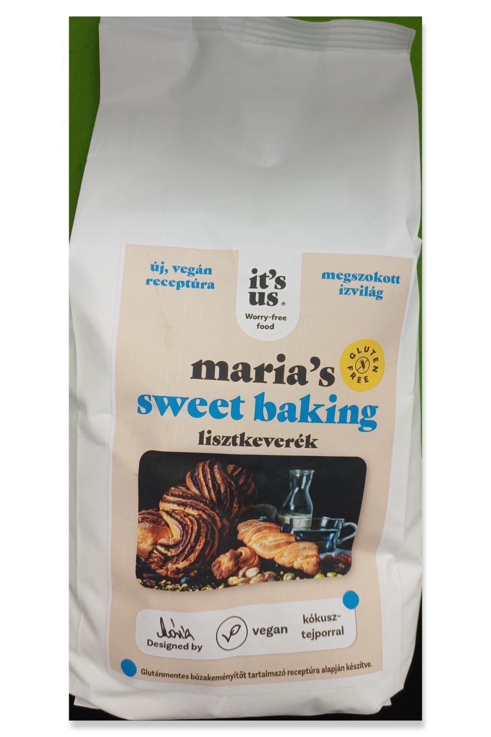 it's us MARIA'S gluténmentes sütemény lisztkeverék 1kg (Tejmentes) / Akció -10% kedvezménnyel kapható!