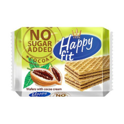 HAPPY FIT  Kakaós ostyaszelet hozzáadott cukor nélkül /Nem gluténmentes termék