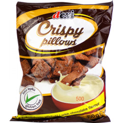 Dexi Crispy pillows chocolate, csokoládé íz. párnák  150g