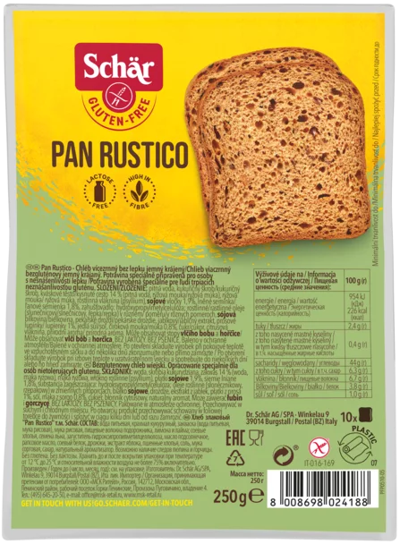 Schar Pan Rustico 250g