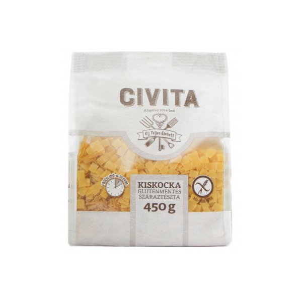 CIVITA gluténmentes kiskocka tészta 450g