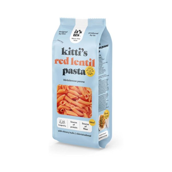It’s us Kitti’s Vöröslencse száraztészta penne 200g