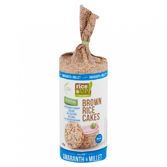 Rice Up Barna rizses hajdinás&amarántos puffasztott szelet 120g