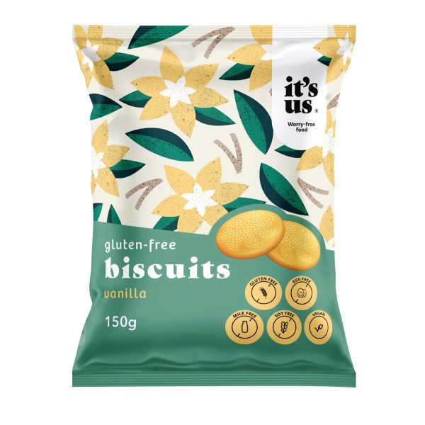 it's us gluténmentes vaníliás omlós keksz 150g