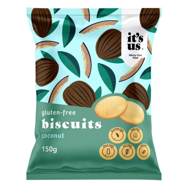 it's us gluténmentes kókusz ízű omlós keksz 150g