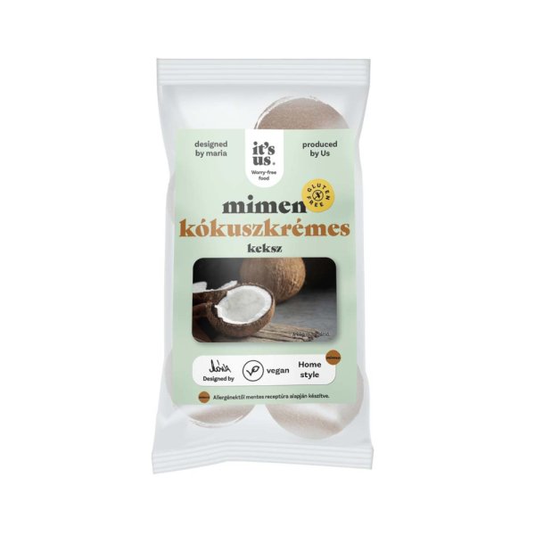 it's us MIMEN kókuszkrémes töltött gluténmentes keksz 150g